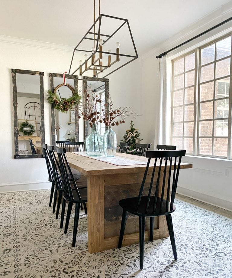 DIY Farmhouse Panel Dining Table - Image 1
