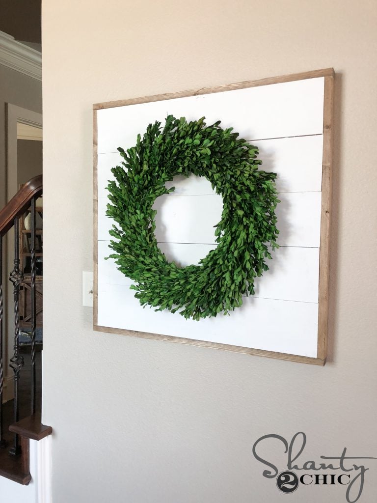 DIY Shiplap Wreath Frame woodworking plan