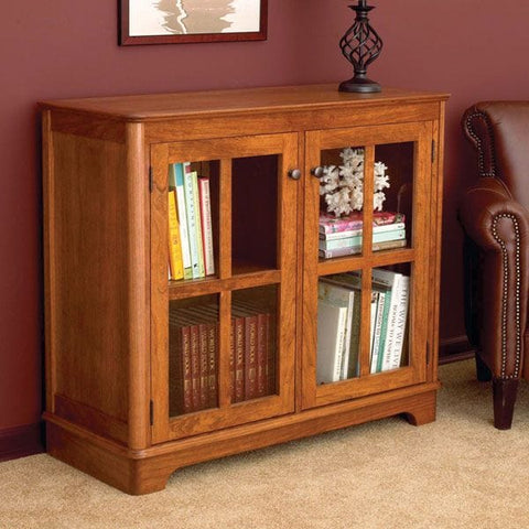 Woodworking Project Paper Plan to Build Glass-Door Bookcase woodworking plan