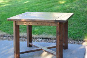 Square X Base Dining Table woodworking plan