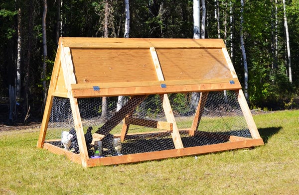 A Frame Chicken Coop Tractor woodworking plan