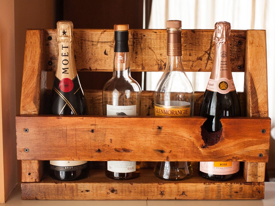 Wine/Whiskey Rack – Pallet Wood - Image 1