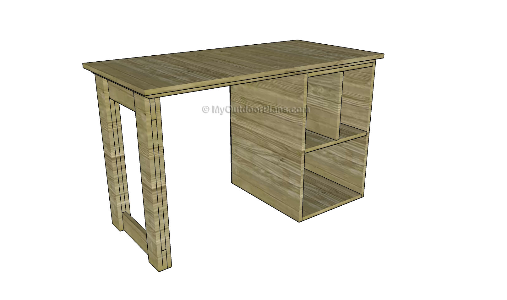 WOOD DESK PLANS woodworking plan