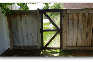 Simple Fence Gate – Hardware Cloth & Shou Sugi Ban - Image 1