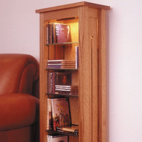 Woodworking Project Paper Plan to Build Arts & Crafts CD & DVD Storage Rack - Image 1