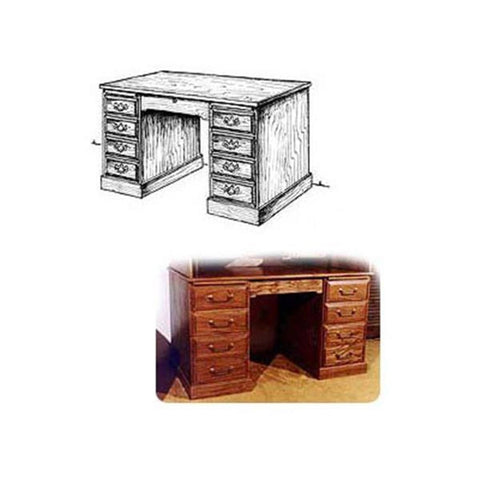 Woodworking Project Paper Plan to Build Roll Top Desk (Lower Portion) woodworking plan