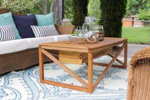Outdoor Coffee Table with Beverage Cooler - Image 1