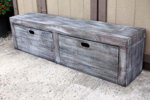 Bench with storage woodworking plan
