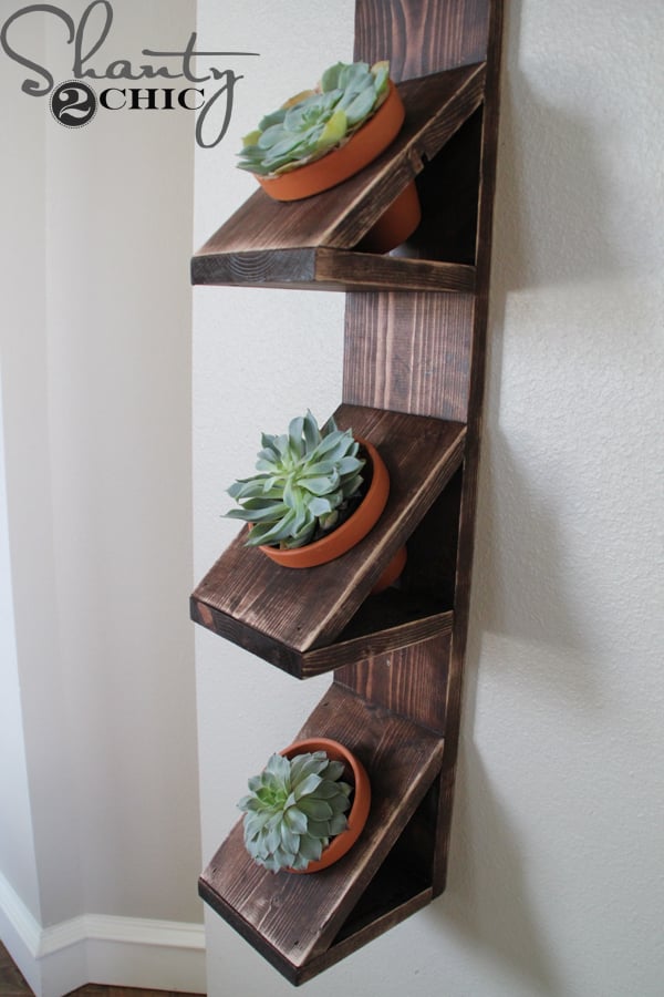 DIY Wall Planter with Succulents woodworking plan