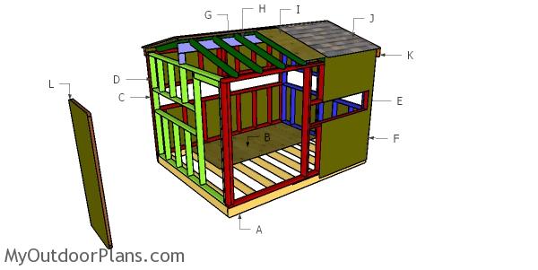 8×10 DEER HUNTING BLIND ROOF PLANS - Image 1