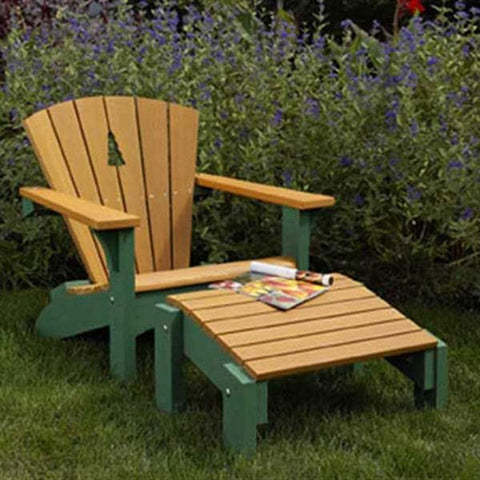 Woodworking Project Paper Plan to Build Adirondack Chair & Footstool - Image 1