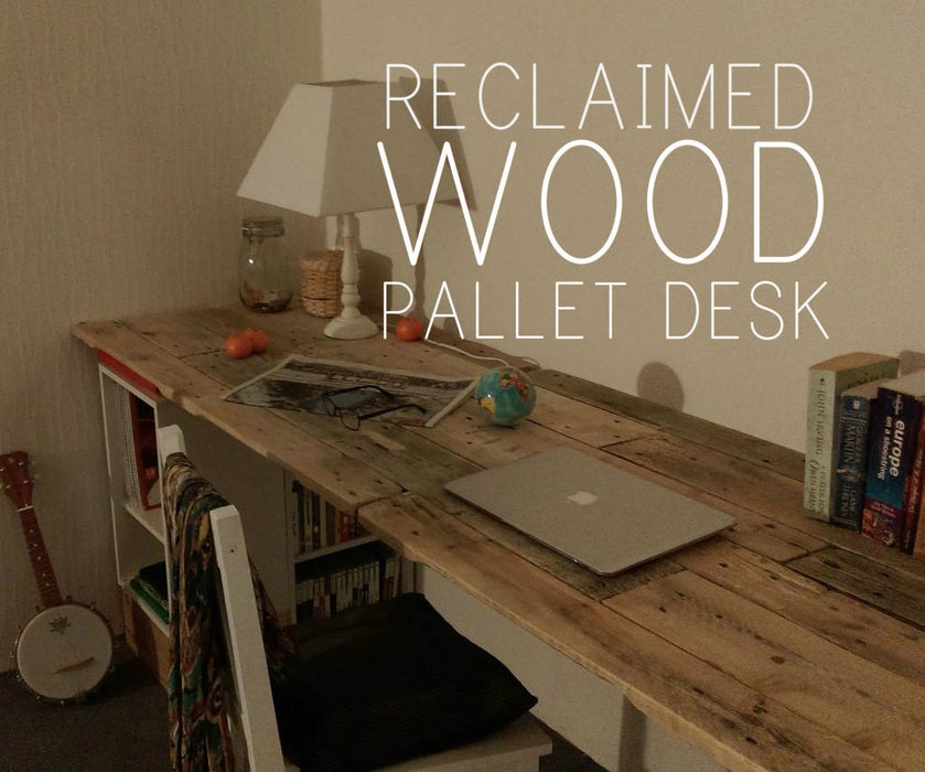 RECLAIMED WOOD PALLET DESK woodworking plan