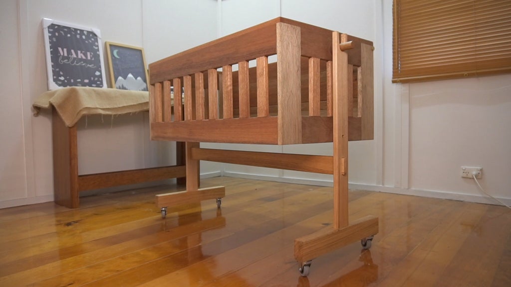 Mobile Rocking Bassinet woodworking plan