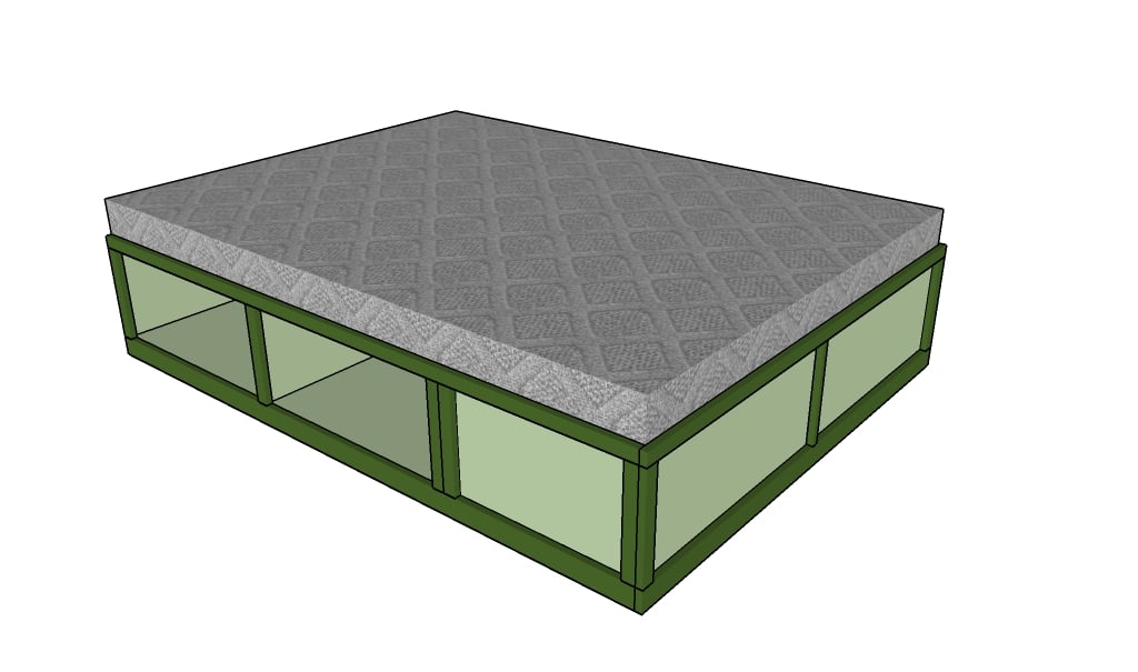 QUEEN STORAGE BED PLANS - Image 1