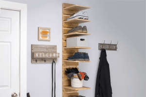 Wall-Mounted Shoe Rack – Metric woodworking plan