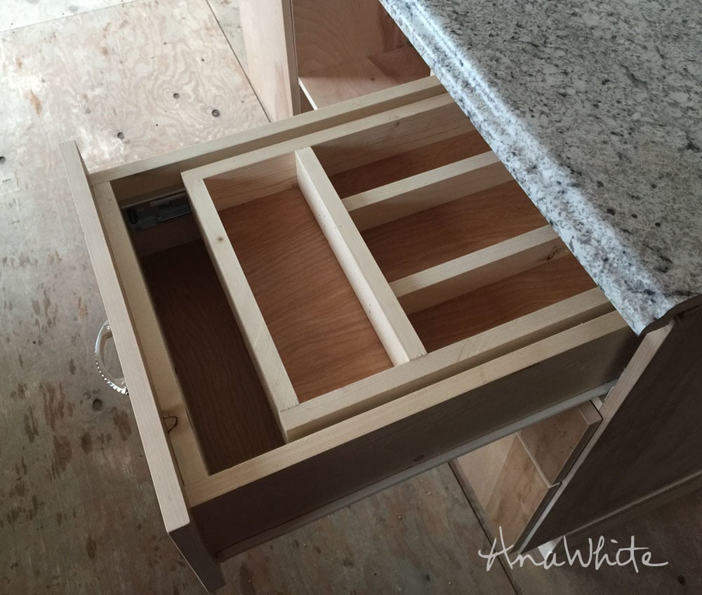 Kitchen Drawer Organizer – Adding a Double Drawer to Existing Cabinet woodworking plan