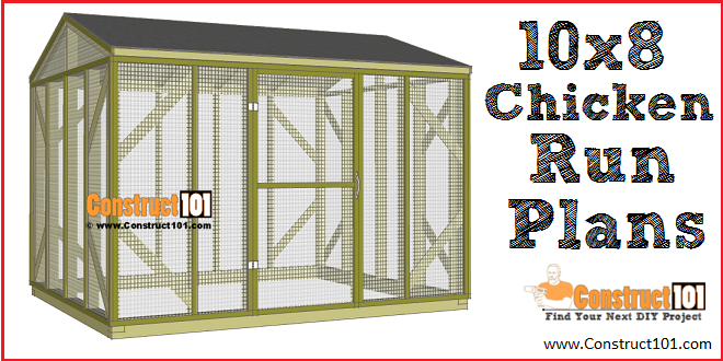 Chicken Coop Run Plans – 10×8 – Step-By-Step - Image 1