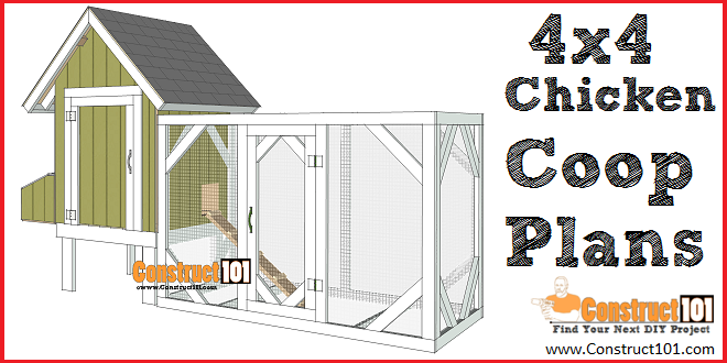 4×4 Chicken Coop Plans with Chicken Run – Instant Download - Image 1