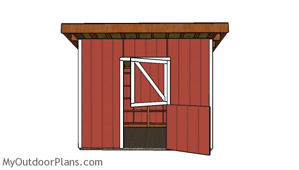 12×12 ONE HORSE BARN PLANS - Image 1