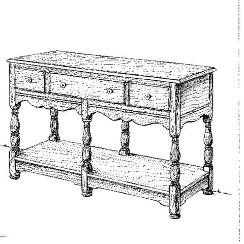 Woodworking Project Paper Plan to Build Welsh Buffet - Image 1