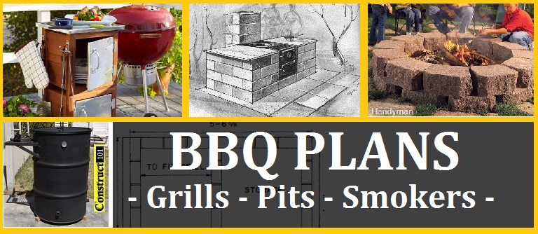 BBQ Plans – Grills – Pits – Smokers – Carts – (Free) woodworking plan