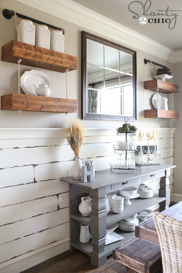 Rope and Pipe Floating Shelves - Image 1