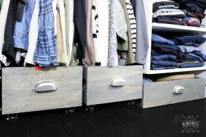 DIY Rolling Shoe Bin woodworking plan