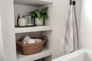 Bathroom Nook Floating Shelves woodworking plan