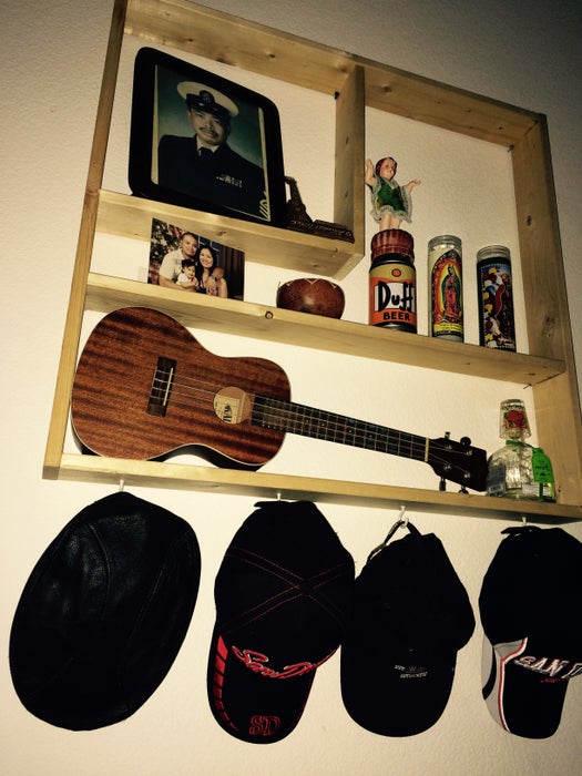 Reclaimed Wood Wall Shelf - Image 1