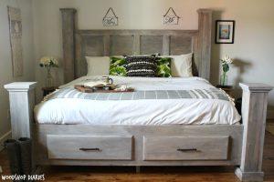 Farmhouse Storage Bed woodworking plan