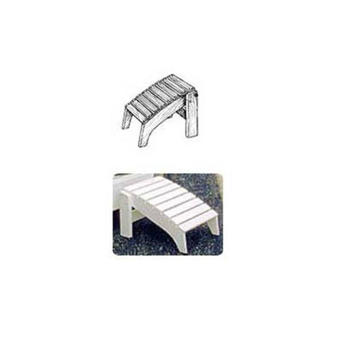 Woodworking Project Paper Plan to Build Folding Adirondack Footrest - Image 1